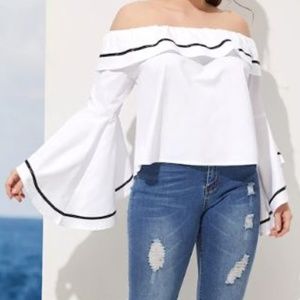 NWOT Off-Shoulder Bell Sleeve Blouse